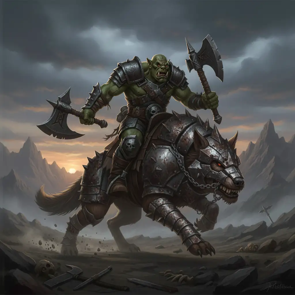 Sample Model - Orc Warlords Charge